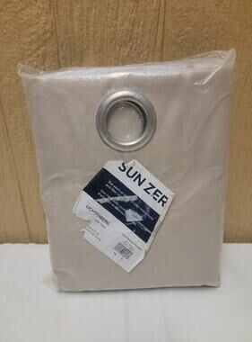 SUN ZERO Lichtenberg Reed Linen 52" x 84" Single Curtain Panel
